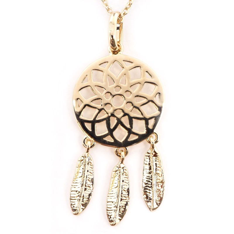 Collier Femme Carador - Plaqué or - Attrape rêves