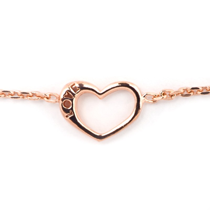 Bracelet Carador - Argent rosé - Cœur et Infini