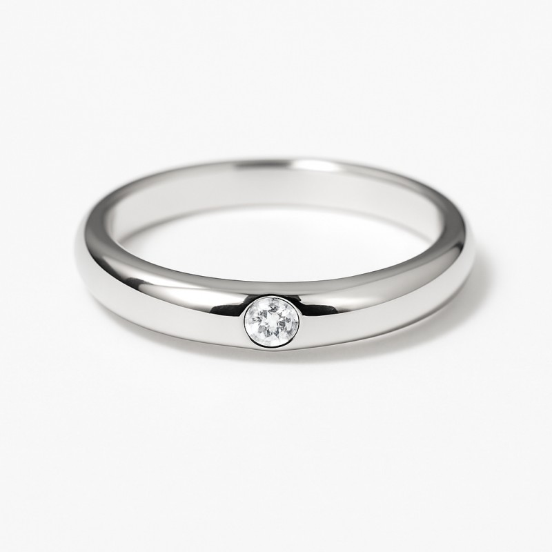 Bague Carador en argent 925/000 et un oxyde de zirconium