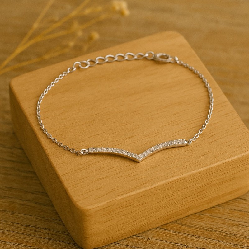 Bracelet  CARADOR Femme argent 925/000 pavage zircons