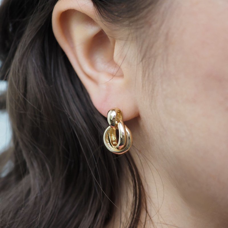 Boucles d'oreilles clous -  Carador - Plaqué or - Femme