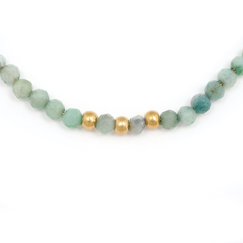 Bracelet Amporelle Acier doré - Pierres synthétiques