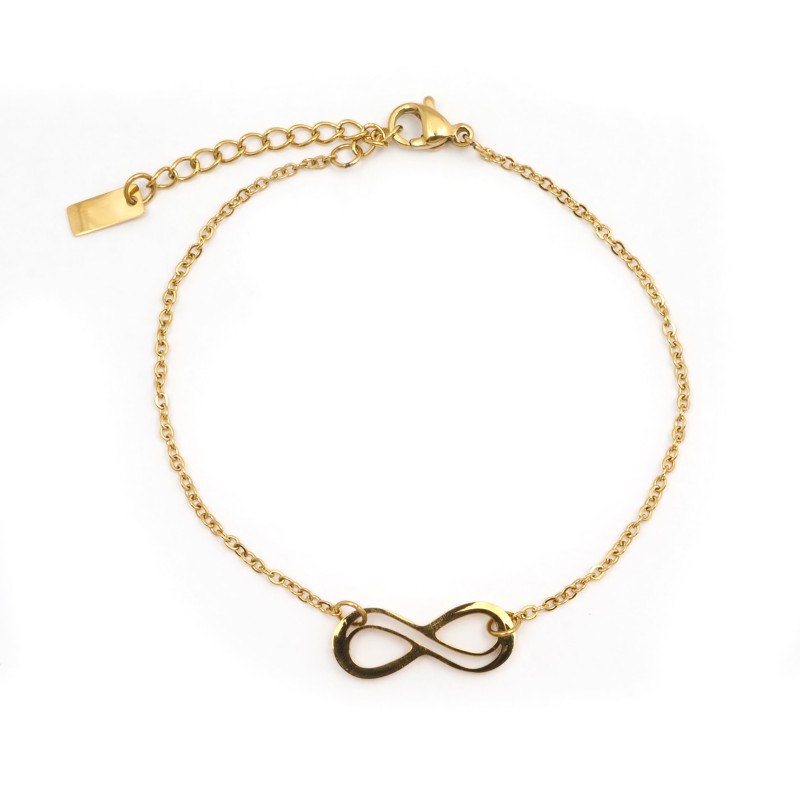 Bracelet Amporelle Acier doré - signe infini