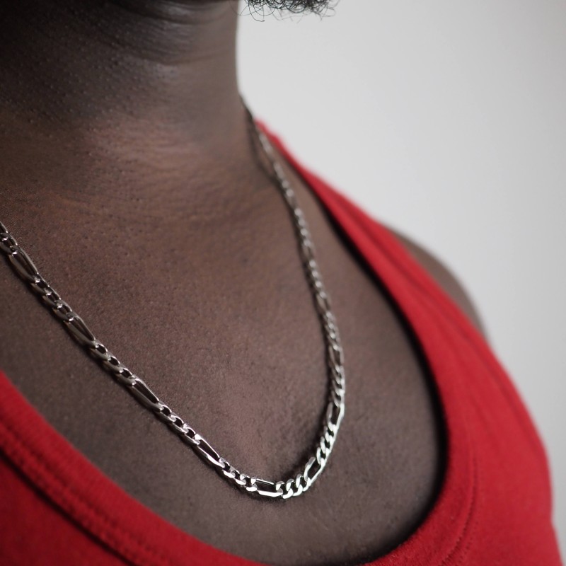 Chaine Argent Carador - Maille alternée 1/3