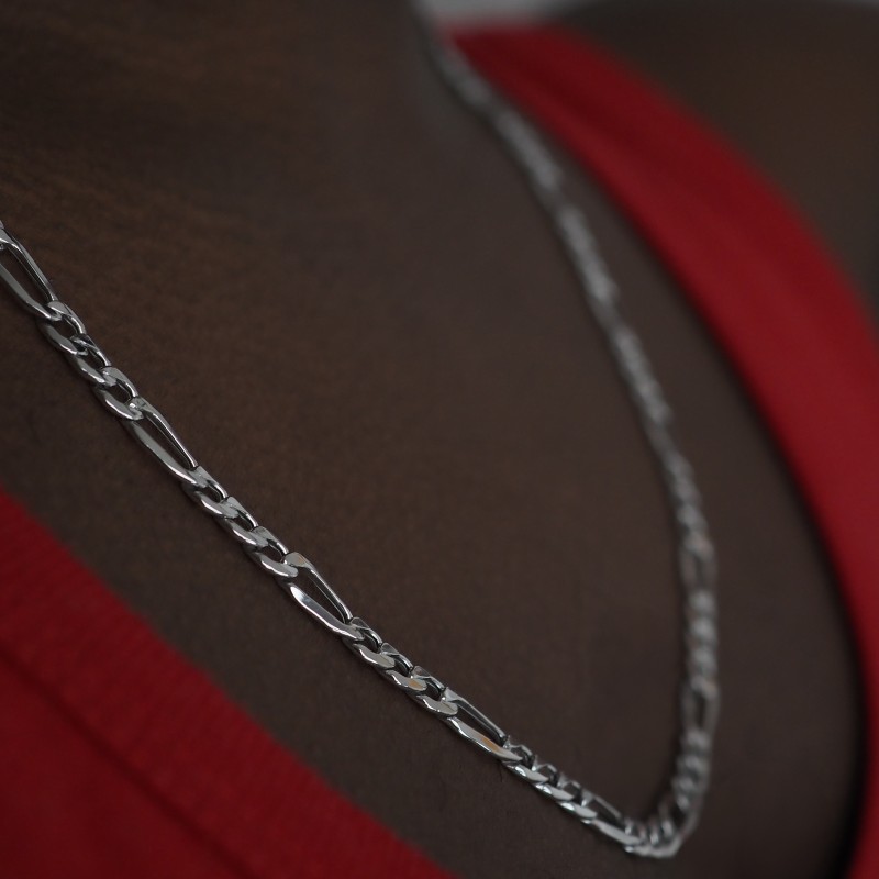 Chaine Argent Carador - Maille alternée 1/3