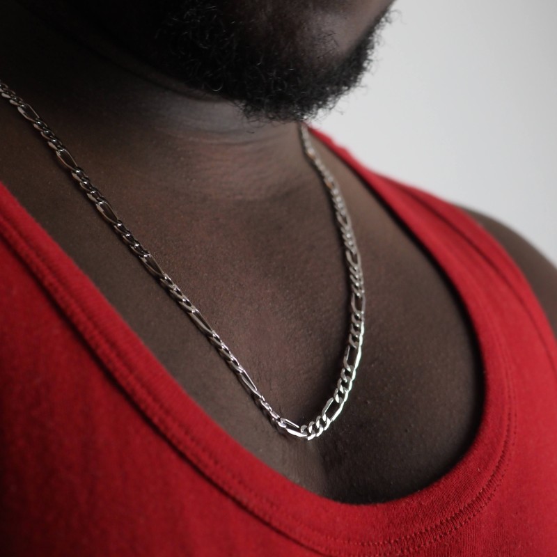 Chaine Argent Carador - Maille alternée 1/3