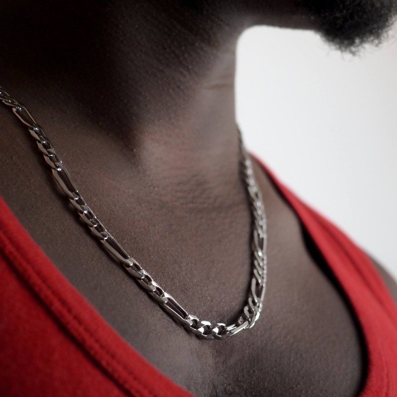 Chaine Argent Carador - Maille alternée 1/3