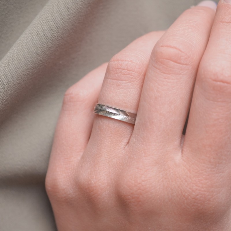 Bague femme Carador anneau ciselage épis argent 925/000