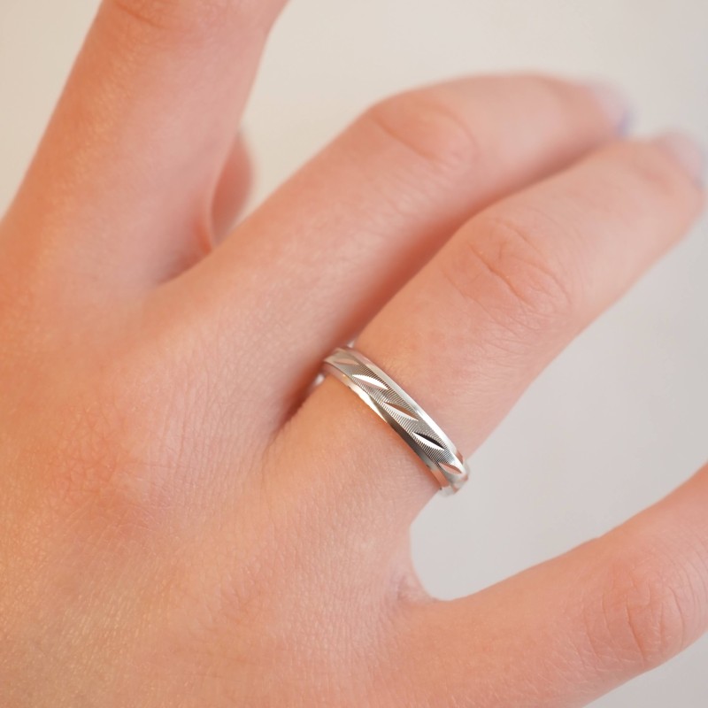 Bague femme Carador anneau ciselé argent 925/000