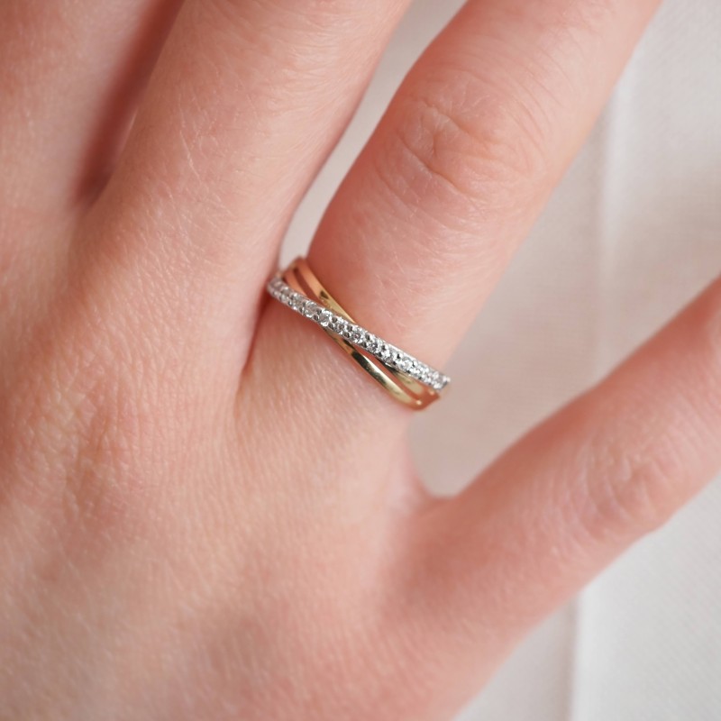 Bague Femme - Carador - Or Jaune 750/000 - Oxydes de zirconium