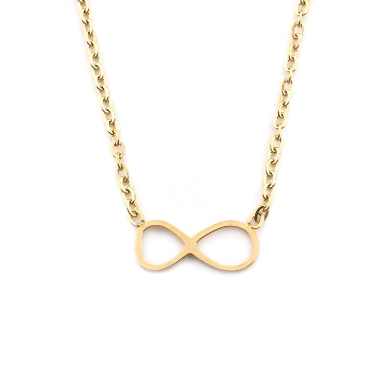 Collier Amporelle Acier doré - Signe infini