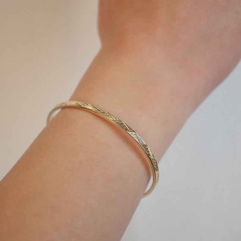 Bracelet Manchette fantaisie - Carador - Plaqué Or - Femme