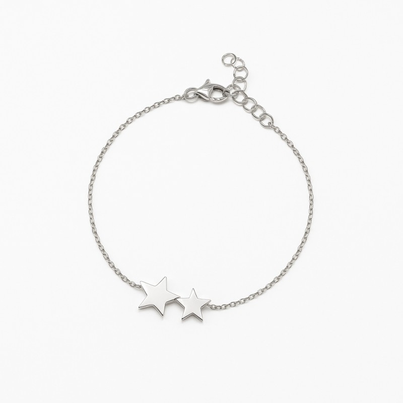 Bracelet Silver Pop Argent - Doubles étoiles