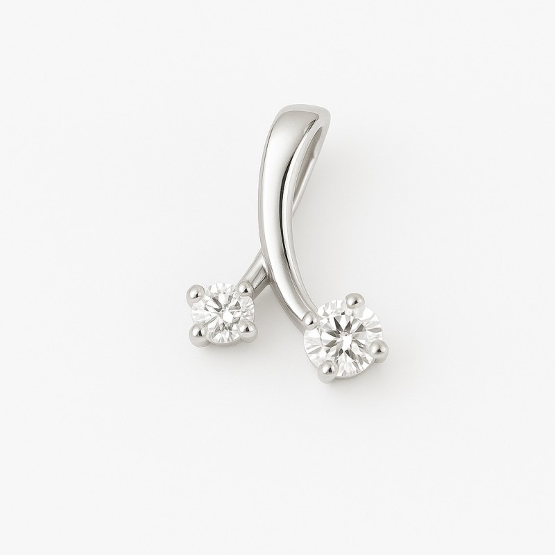 Pendentif Carador Argent - Oxydes de zirconium