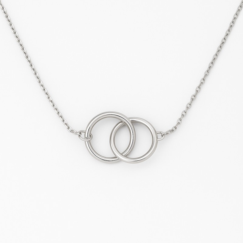 Collier Tout Argent Femme Carador - Doubles anneaux