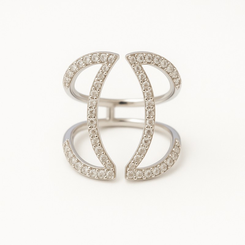 Bague Silver Pop Fantaisie Argent et Oxydes de zirconium - Multipierres