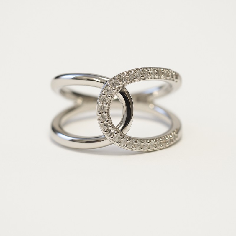 Bague Silver Pop Fantaisie Argent et Oxydes de zirconium