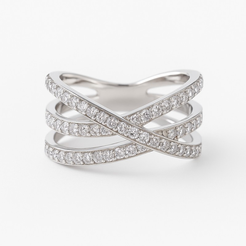 Bague Silver Pop Fantaisie Argent et Oxydes de zirconium