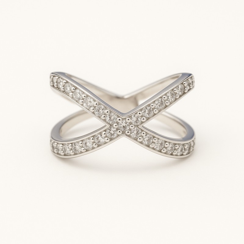 Bague Silver Pop Fantaisie Argent et Oxydes de zirconium