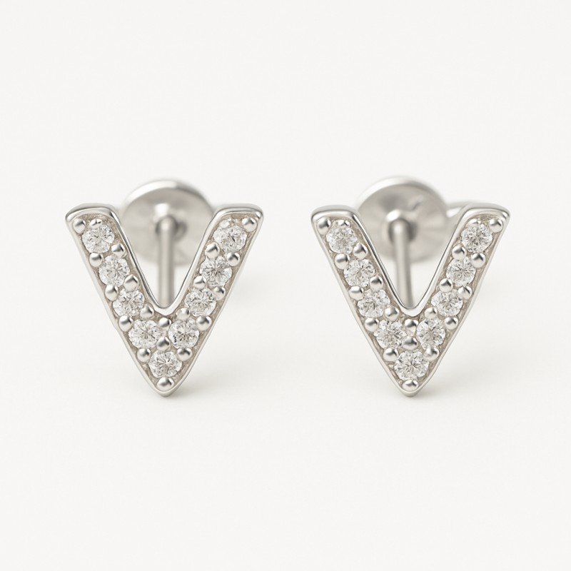 Boucles d'oreilles Victoria Magdalena - Argent et Oxydes de zirconium