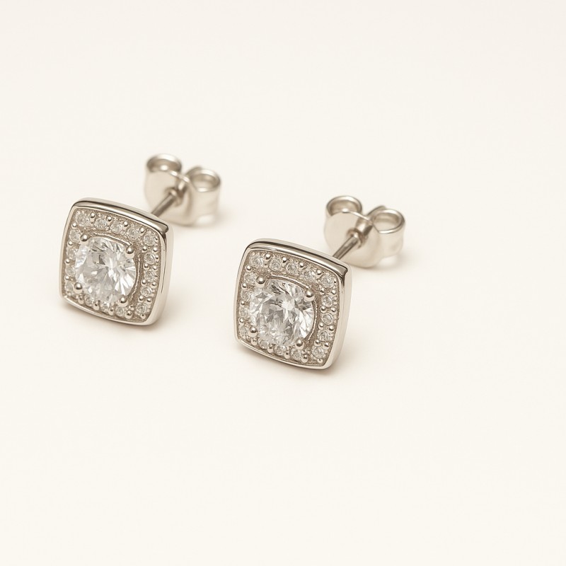 Boucles d'oreilles Victoria Magdalena - Argent et Oxydes de zirconium