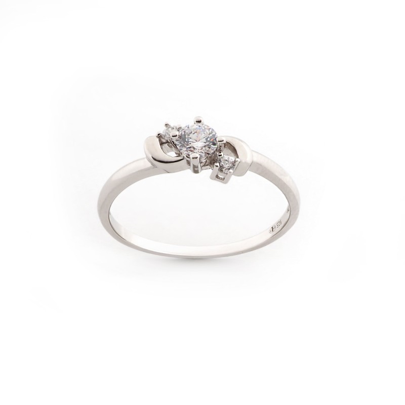 Bague solitaire oxyde de zirconium