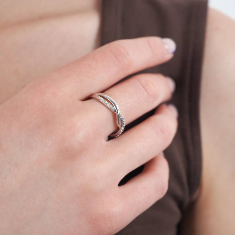 Bague femme carador argent et oxydes de zirconium