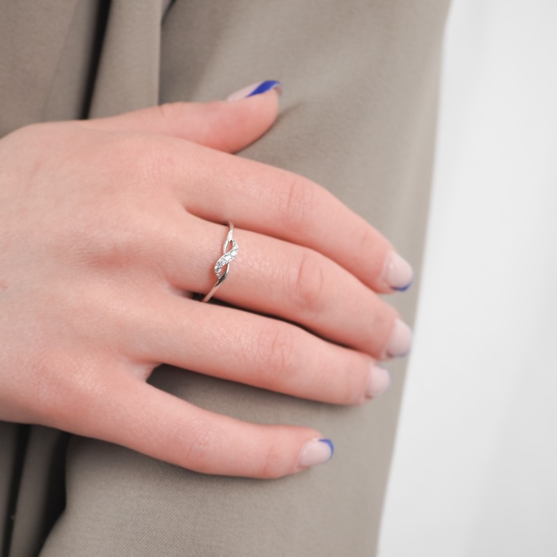 Bague femme carador argent et oxydes de zirconium