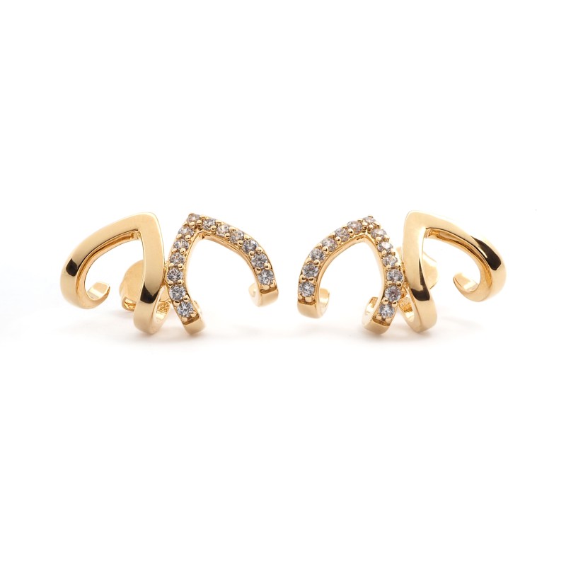 Boucles d'oreilles Victoria Magdalena - Plaqué Or et Oxydes de zirconium