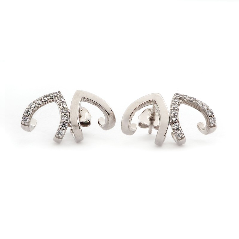 Boucles d'oreilles Victoria Magdalena - Argent et Oxydes de zirconium