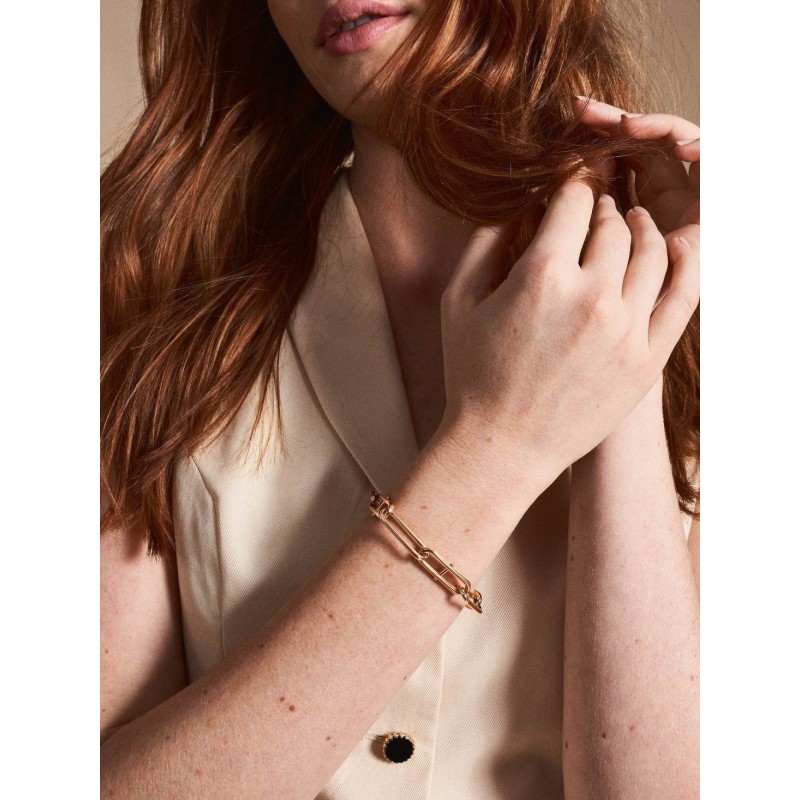 Bracelet Fossil Femme Chaîne Heritage D-Link - Doré Rose