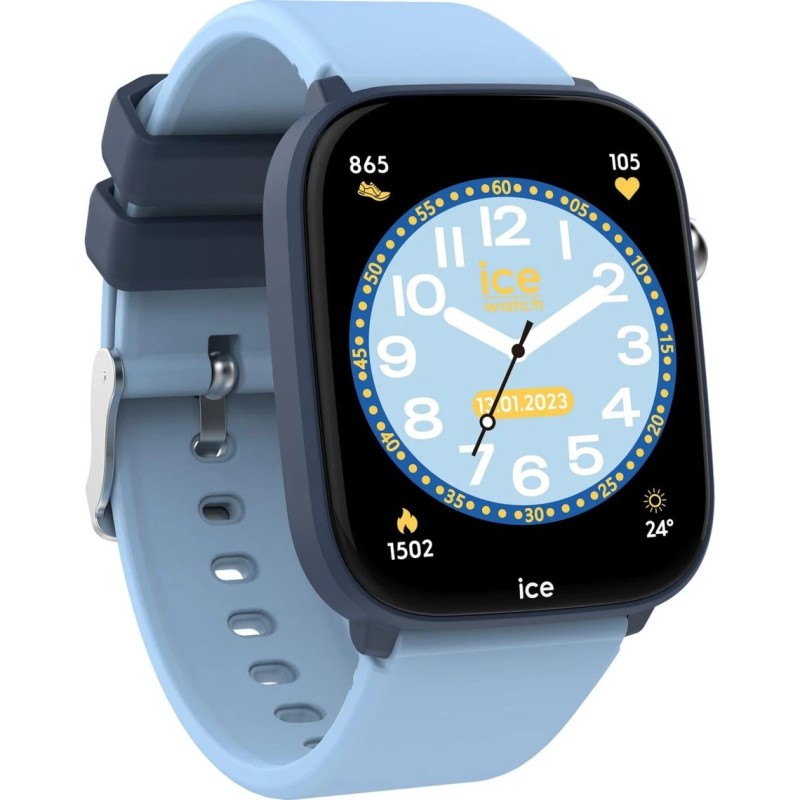 Montre connectée enfant ICE Watch en silicone bleu ciel