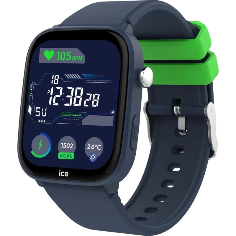 Montre connectée enfant ICE Watch en silicone bleu foncé