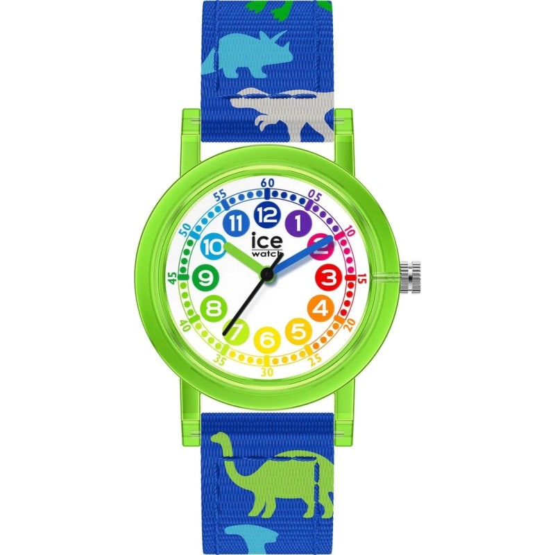 Montre enfant ICE Watch Ice learning bleue et verte avec des dinosaures