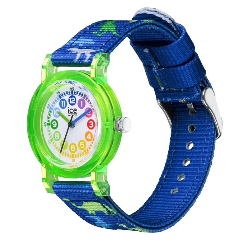 Montre enfant ICE Watch Ice learning bleue et verte avec des dinosaures