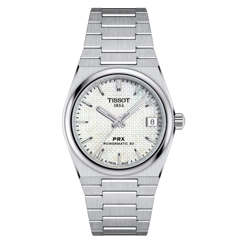 Montre Tissot PRX Powermatic 80 - Acier argenté Fond bleu