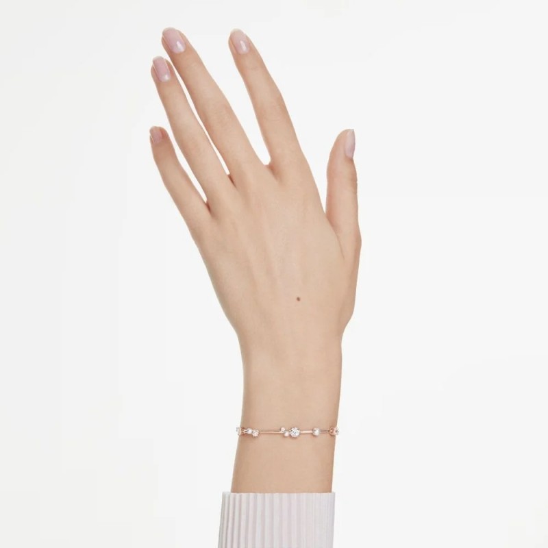 Bracelet Femme Swarovski Constella - Doré rose, Perles & Cristaux blanc