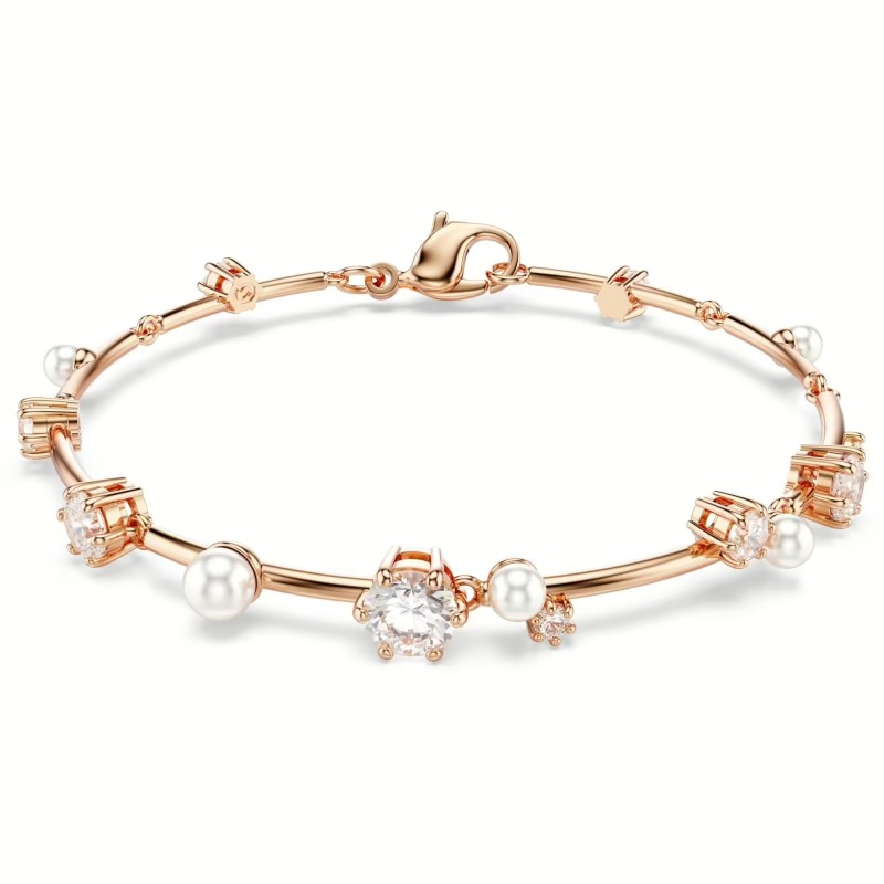 Bracelet Femme Swarovski Constella - Doré rose, Perles & Cristaux blanc