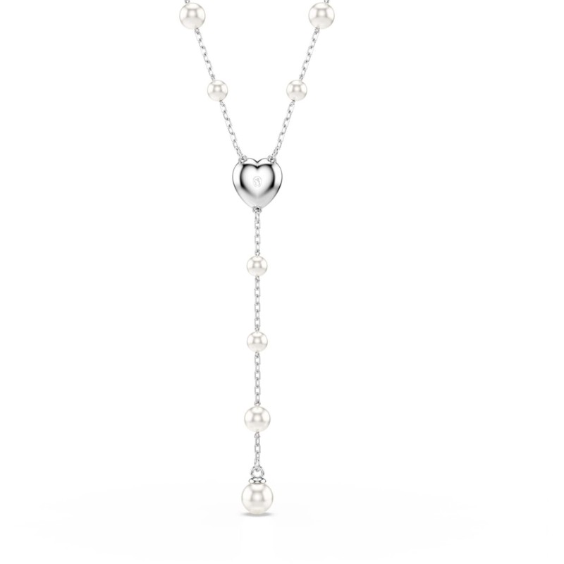 Collier Tennis Swarovski x Ariana Grande - Argenté Cristaux blancs & Perles