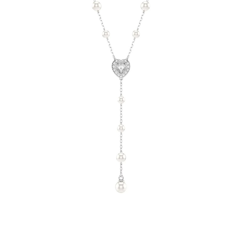 Collier Tennis Swarovski x Ariana Grande - Argenté Cristaux blancs & Perles