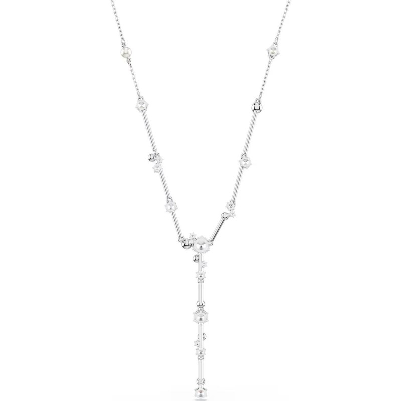 Collier Swarovski Femme Constella Bars - Argenté, Cristaux blanc et Perles