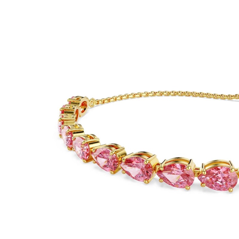 Bracelet Femme Swarovski Matrix - Doré & Cristaux rose