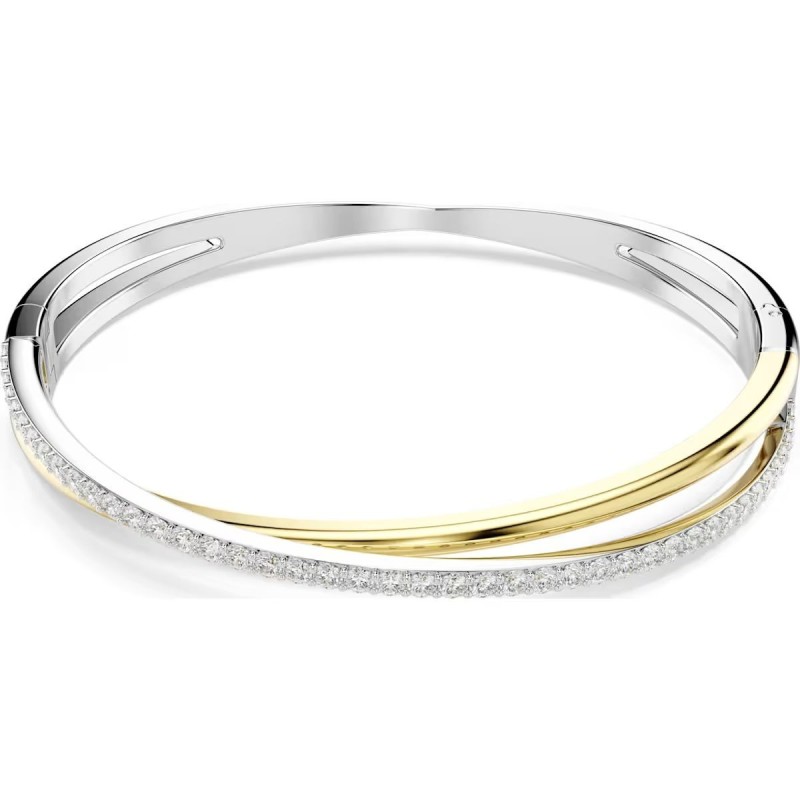 Bracelet Femme Swarovski Jonc Hyperbola - Argenté / Doré Cristaux blanc