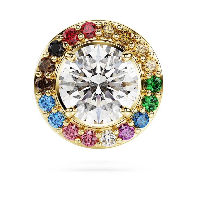 Epingle Matrix Swarovski - Doré Cristaux Multicolores