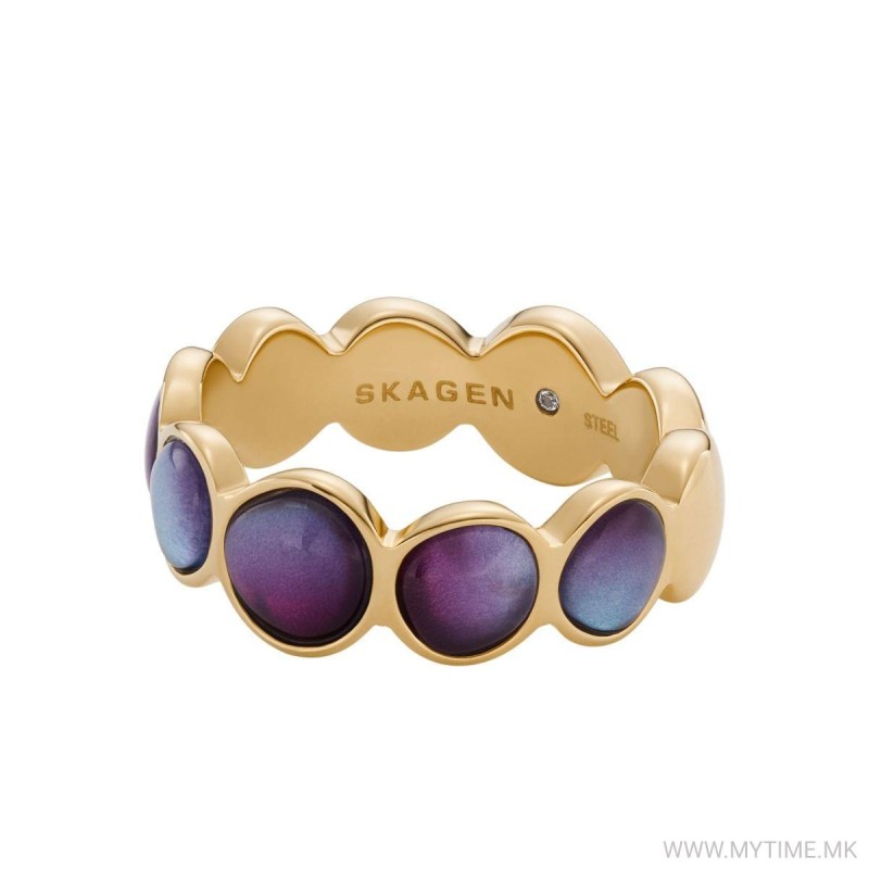 Bague Skagen Femme Sea Glass - Acier doré