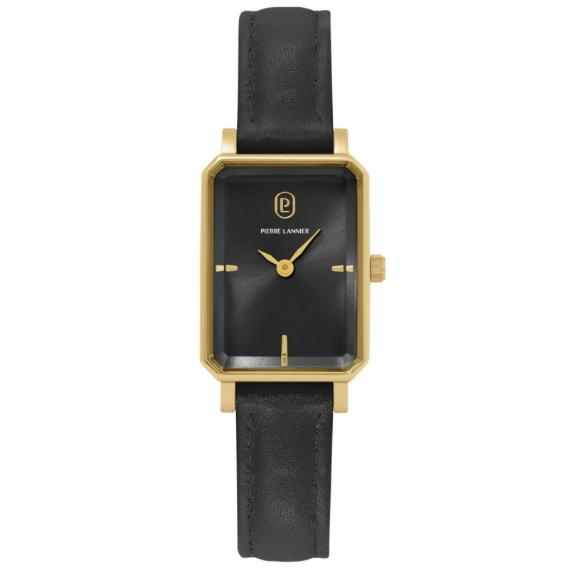 Montre Pierre Lannier Femme Ariane - Doré Cuir noir