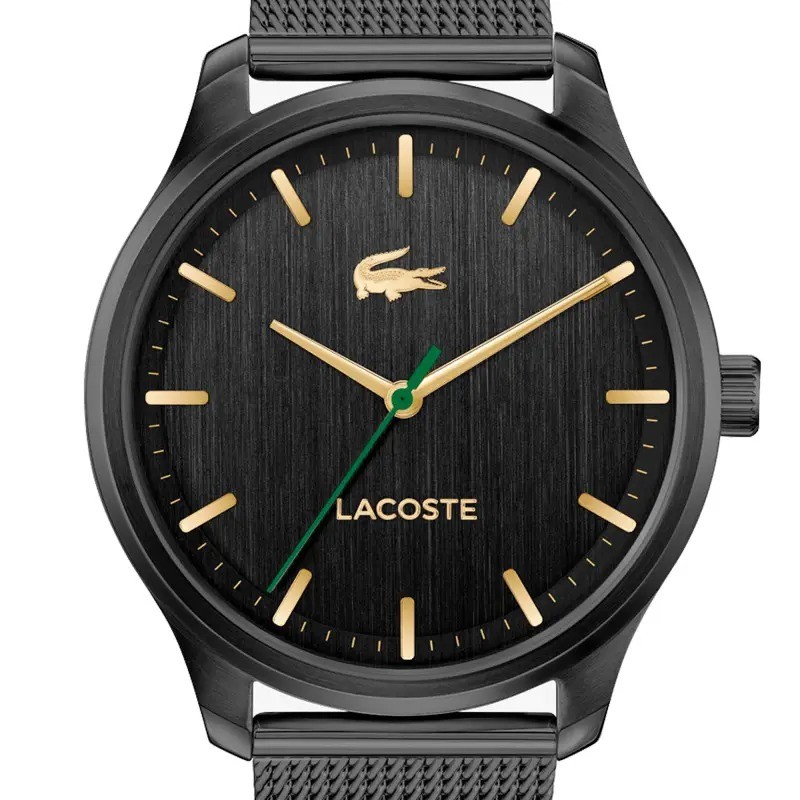 Montre Lacoste Homme Lisbon - Acier Noir Index Doré
