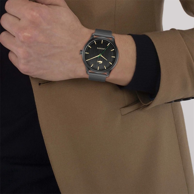 Montre Lacoste Homme Lisbon - Acier Noir Index Doré