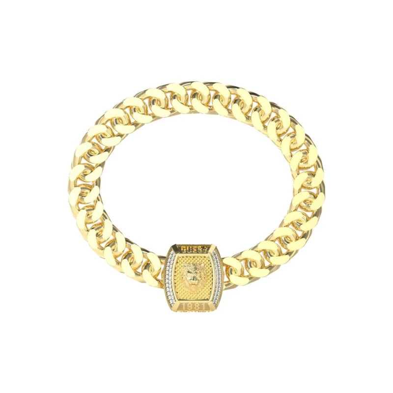 Bracelet Guess Homme Lion King - Acier Doré