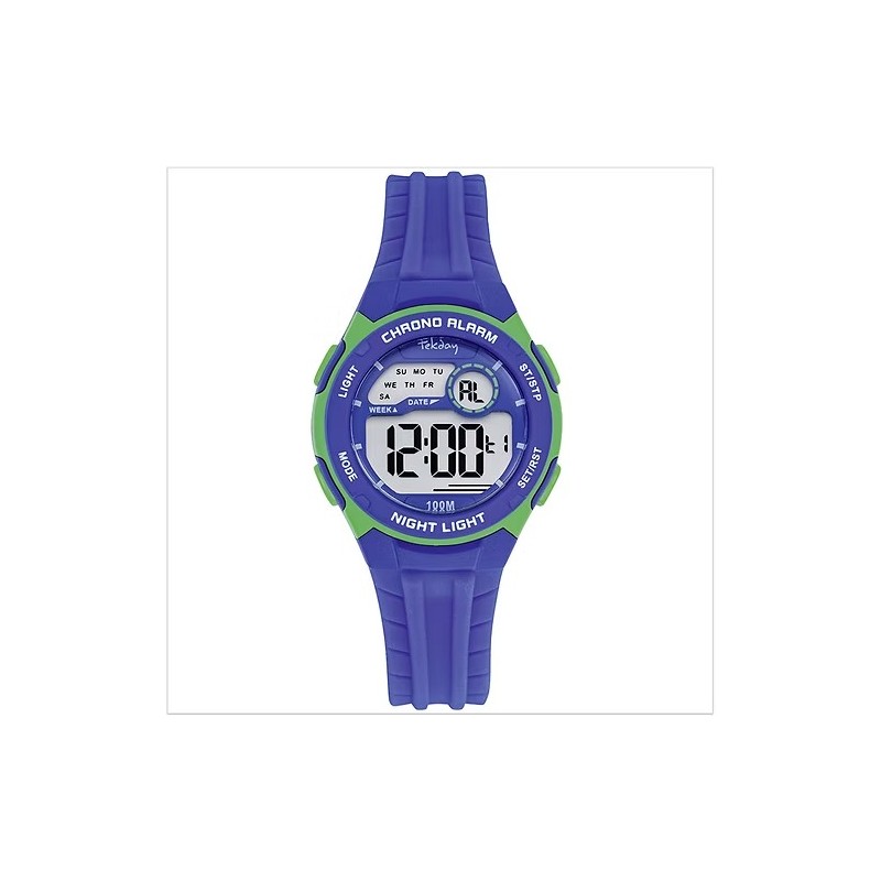 Montre Tekday Enfant - Silicone Bleu et Vert